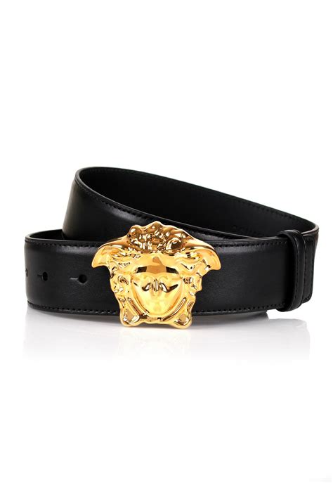 versace black gold mens bely|Versace men's medusa belt.